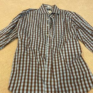 mens Peter Millar plaid dress shirt